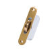 Standard Curved Wheel Sash Pulley - radius-end - polished-brass