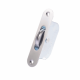 Standard Curved Wheel Sash Pulley - radius-end - satin-chrome