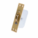 Large Square Wheel Sash Pulley - square-end - polished-brass