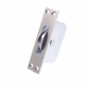 Large Square Wheel Sash Pulley - square-end - satin-chrome