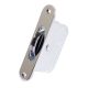 Large Square Wheel Sash Pulley - radius-end - polished-chrome