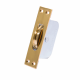 Large Curved Wheel Sash Pulley - square-end - polished-brass