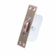 Large Curved Wheel Sash Pulley - square-end - satin-nickel