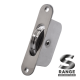 Large Curved Wheel Sash Pulley - radius-end - polished-stainless-steel