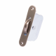 Large Curved Wheel Sash Pulley - radius-end - satin-nickel