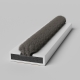 Intumescent Strips - Fire and Smoke with Brush - White with Grey Pile - 15-x-4mm