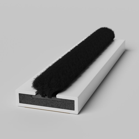 pyroplex white intumescent strip with black pile